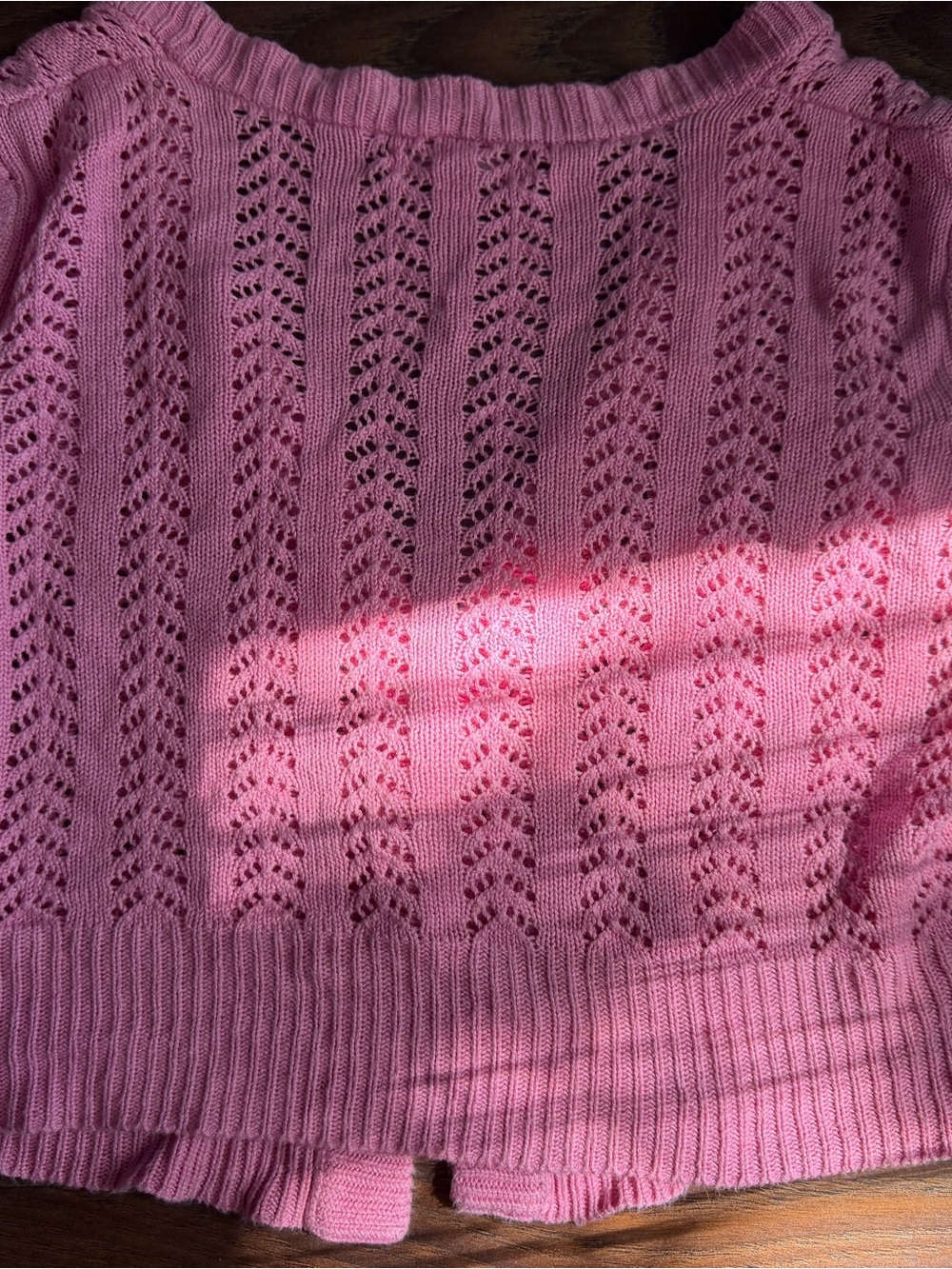 JohnPaulRichard Rose Pink Short-Sleeve Openwork V-Neck Cardigan - Picture 11 of 14